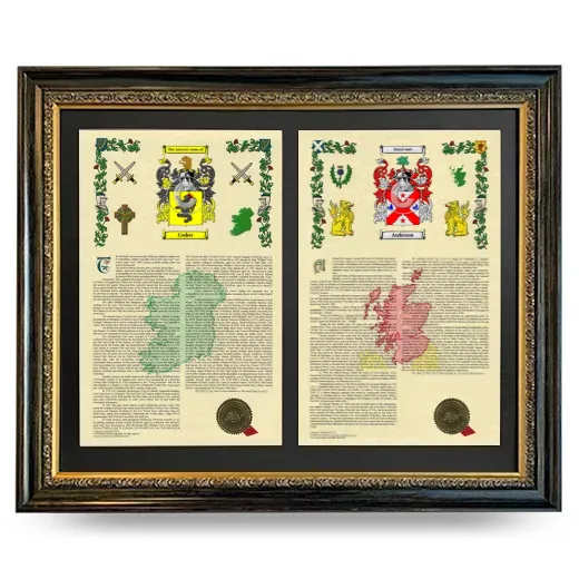 Double Armorial History Framed - Heirloom