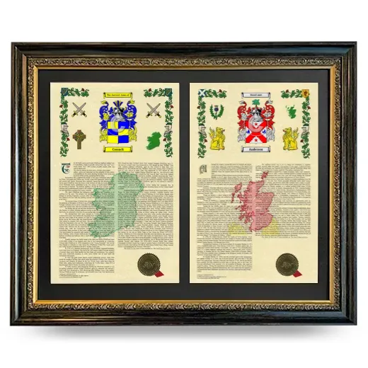 Double Armorial History Framed - Heirloom