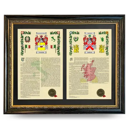 Double Armorial History Framed - Heirloom