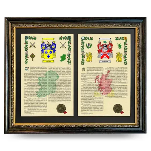 Double Armorial History Framed - Heirloom