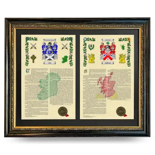 Double Armorial History Framed - Heirloom