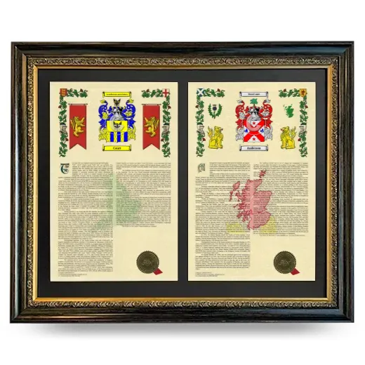 Double Armorial History Framed - Heirloom
