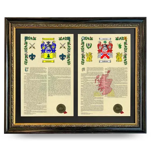Double Armorial History Framed - Heirloom
