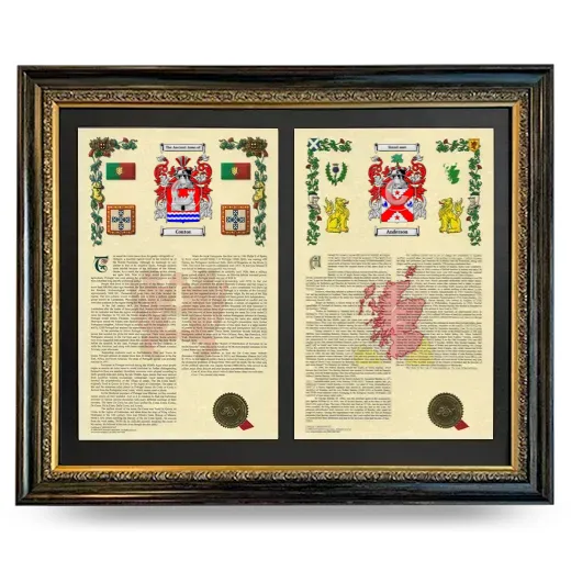 Double Armorial History Framed - Heirloom