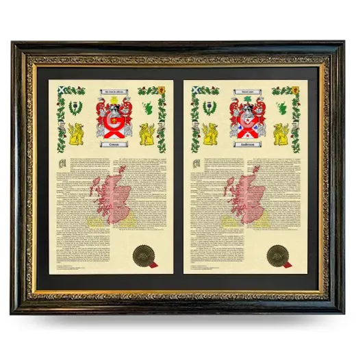 Double Armorial History Framed - Heirloom