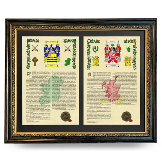 Double Armorial History Framed - Heirloom