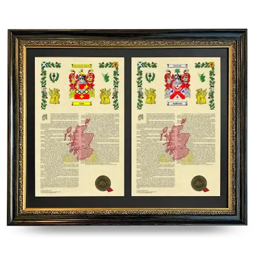 Double Armorial History Framed - Heirloom