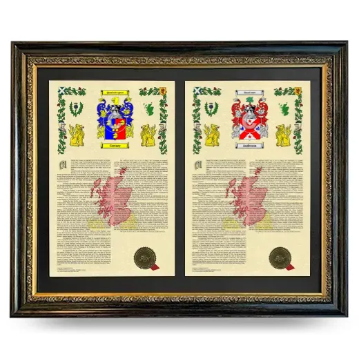 Double Armorial History Framed - Heirloom