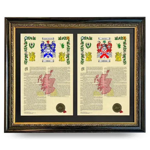 Double Armorial History Framed - Heirloom