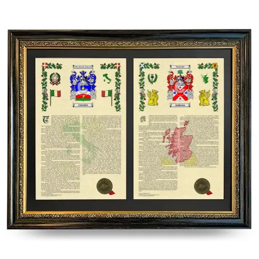 Double Armorial History Framed - Heirloom