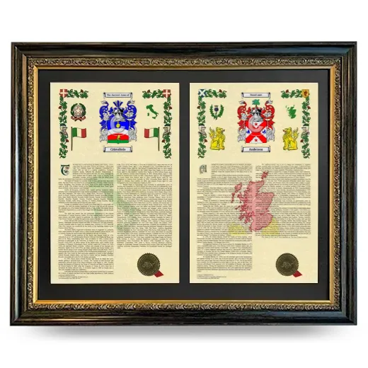 Double Armorial History Framed - Heirloom