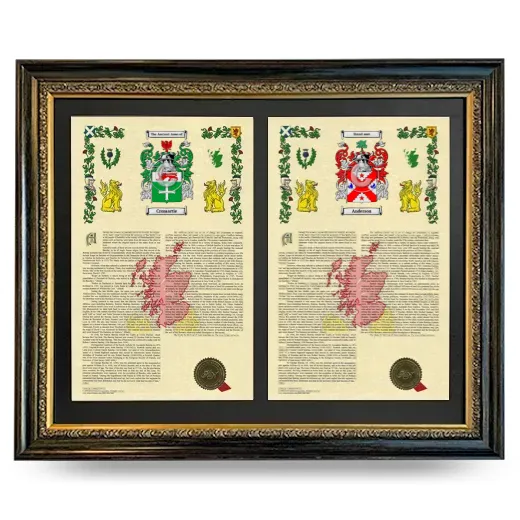 Double Armorial History Framed - Heirloom