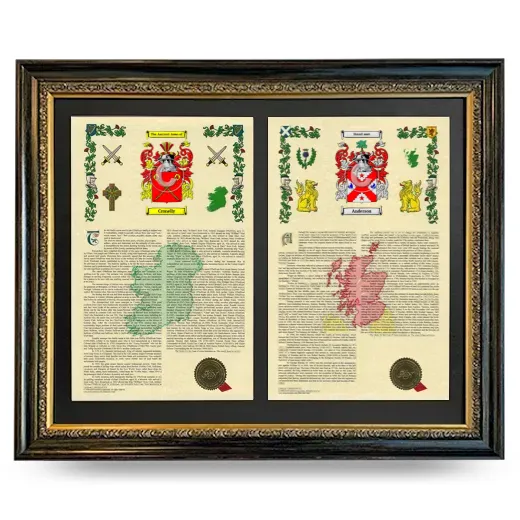 Double Armorial History Framed - Heirloom
