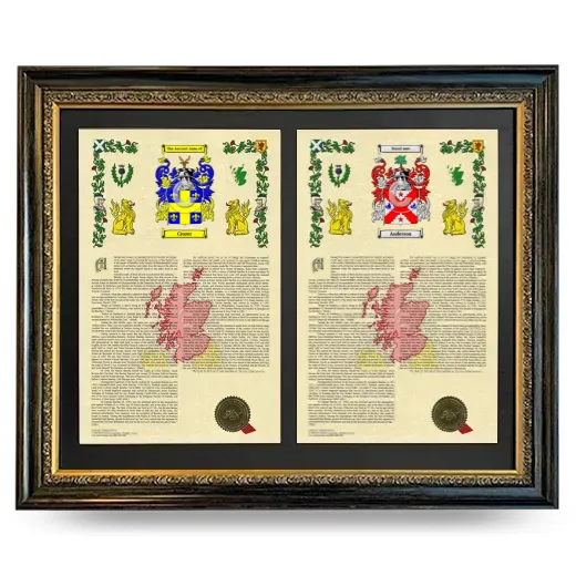 Double Armorial History Framed - Heirloom