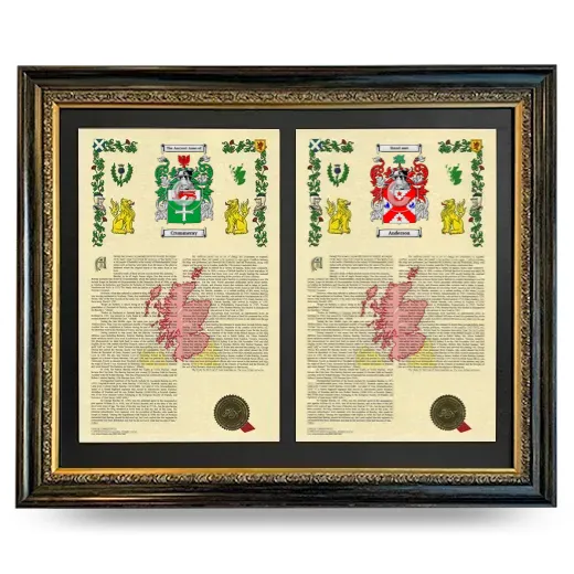 Double Armorial History Framed - Heirloom
