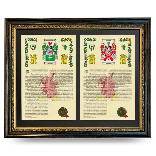 Double Armorial History Framed - Heirloom