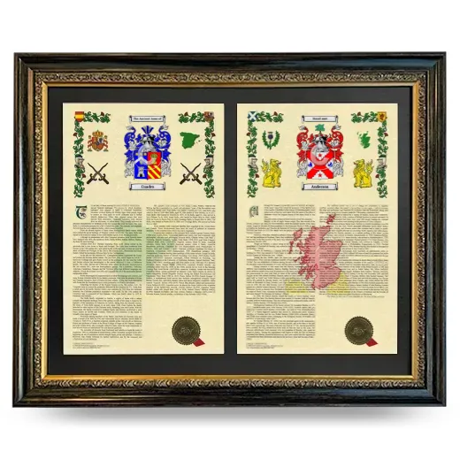 Double Armorial History Framed - Heirloom