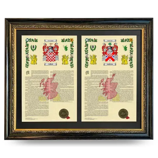 Double Armorial History Framed - Heirloom
