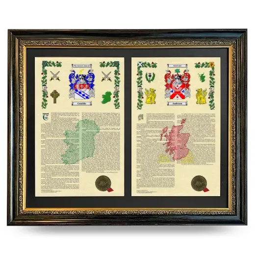 Double Armorial History Framed - Heirloom