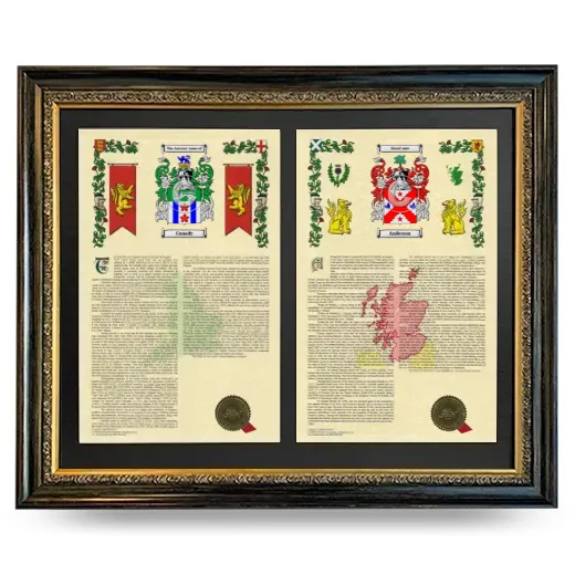 Double Armorial History Framed - Heirloom
