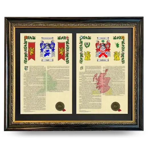 Double Armorial History Framed - Heirloom