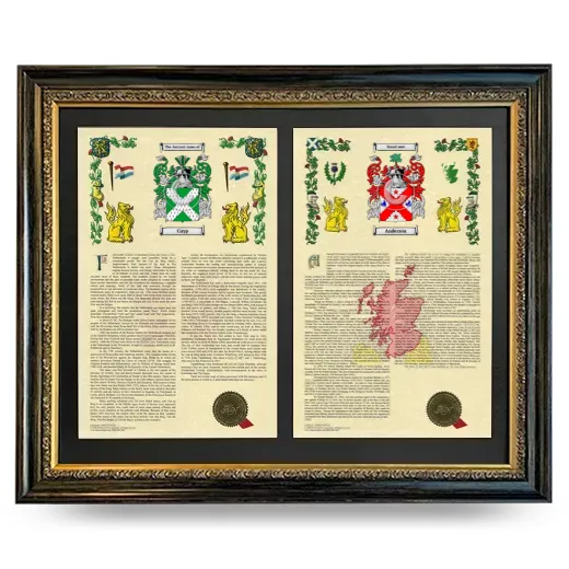 Double Armorial History Framed - Heirloom