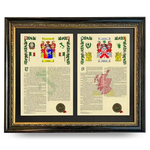 Double Armorial History Framed - Heirloom