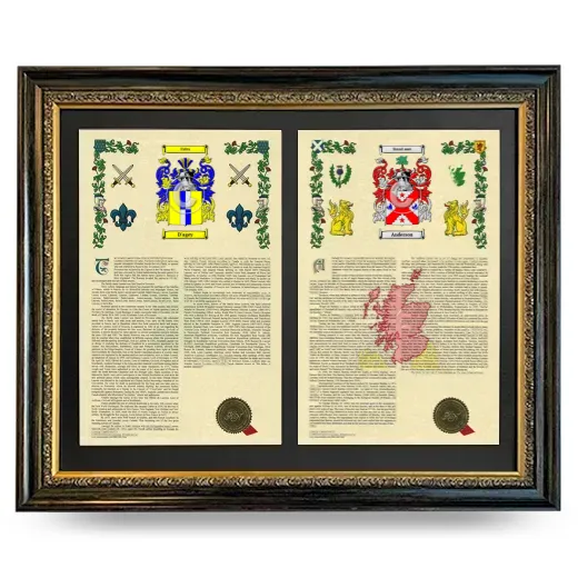 Double Armorial History Framed - Heirloom