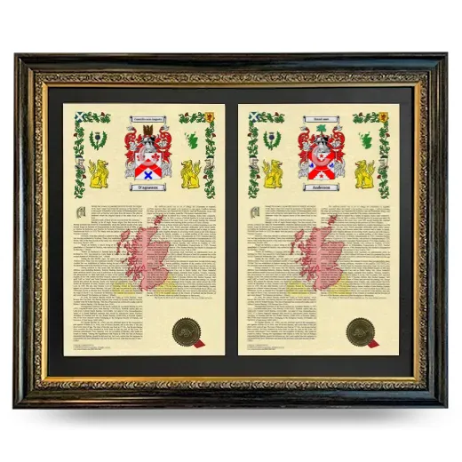 Double Armorial History Framed - Heirloom