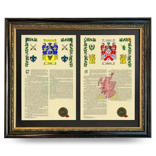 Double Armorial History Framed - Heirloom