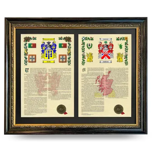 Double Armorial History Framed - Heirloom