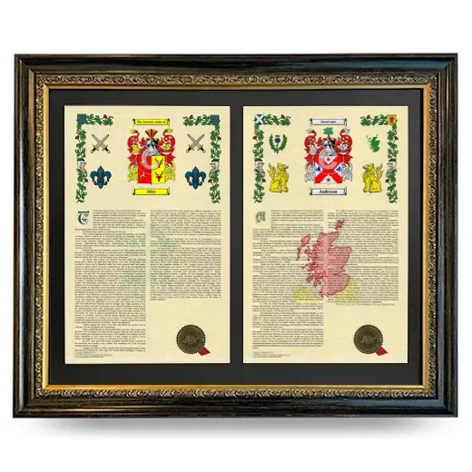 Double Armorial History Framed - Heirloom
