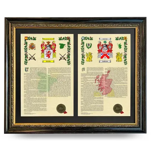 Double Armorial History Framed - Heirloom