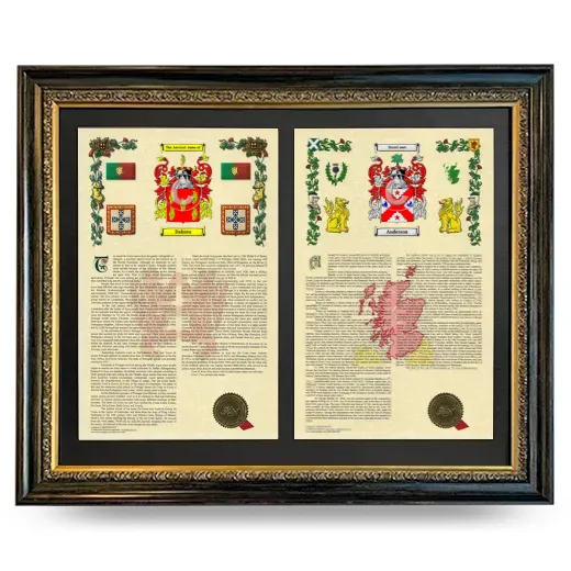 Double Armorial History Framed - Heirloom