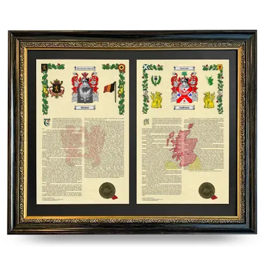 Double Armorial History Framed - Heirloom
