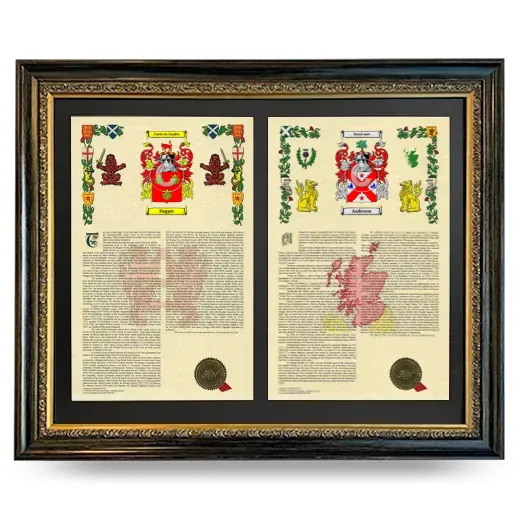 Double Armorial History Framed - Heirloom