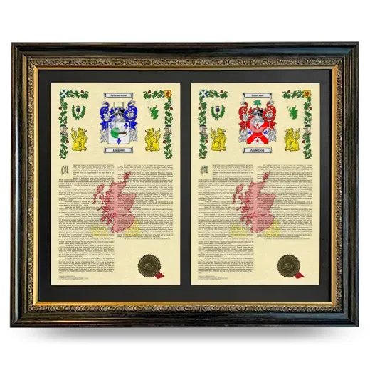 Double Armorial History Framed - Heirloom