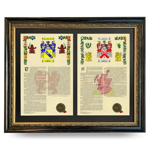 Double Armorial History Framed - Heirloom