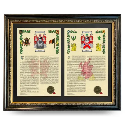 Double Armorial History Framed - Heirloom