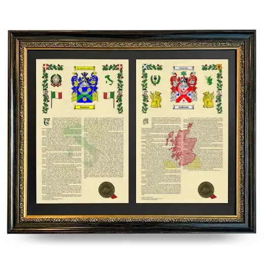Double Armorial History Framed - Heirloom