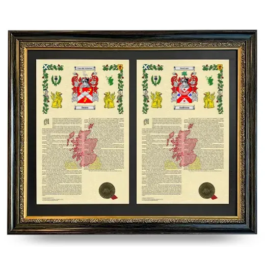 Double Armorial History Framed - Heirloom