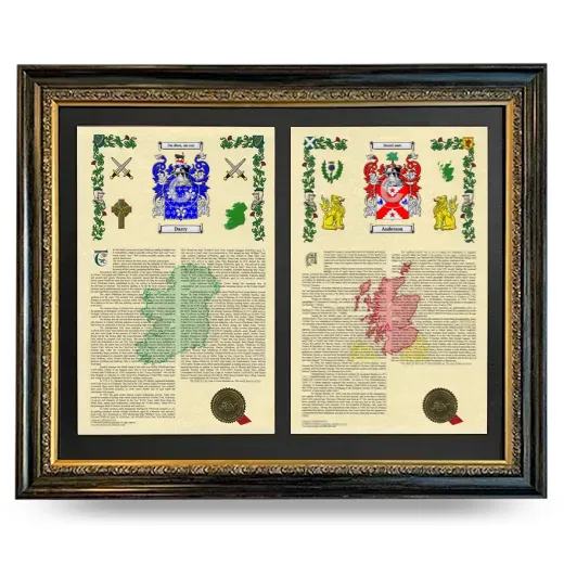Double Armorial History Framed - Heirloom