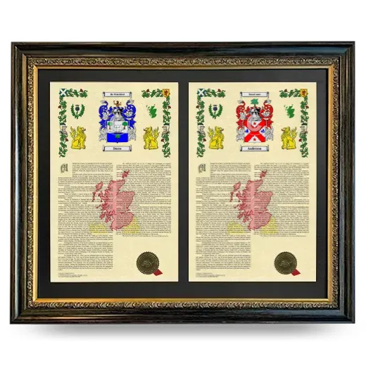 Double Armorial History Framed - Heirloom