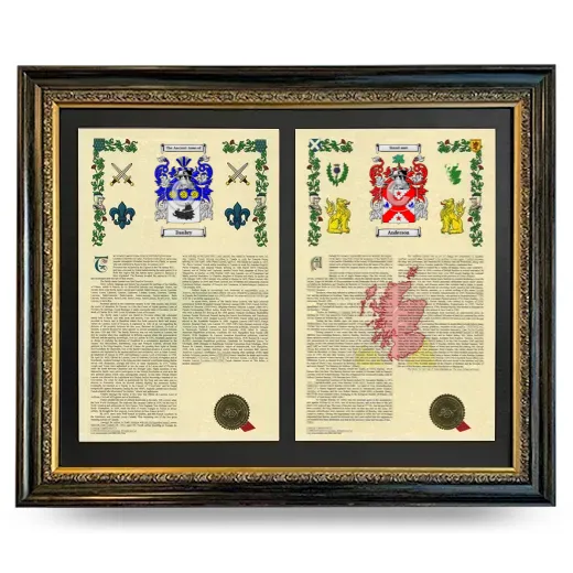 Double Armorial History Framed - Heirloom