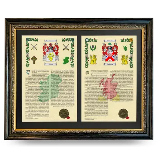 Double Armorial History Framed - Heirloom