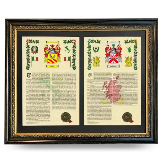 Double Armorial History Framed - Heirloom