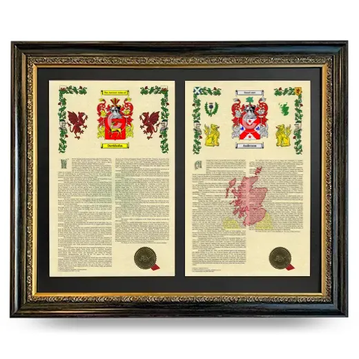 Double Armorial History Framed - Heirloom