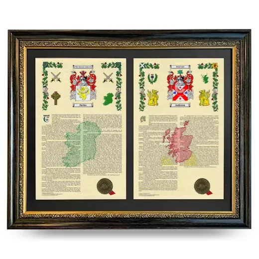 Double Armorial History Framed - Heirloom