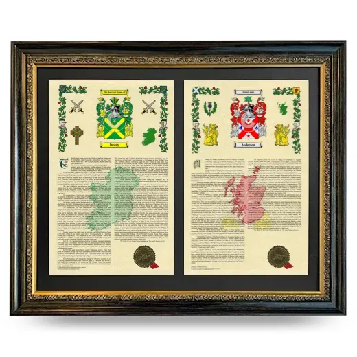 Double Armorial History Framed - Heirloom