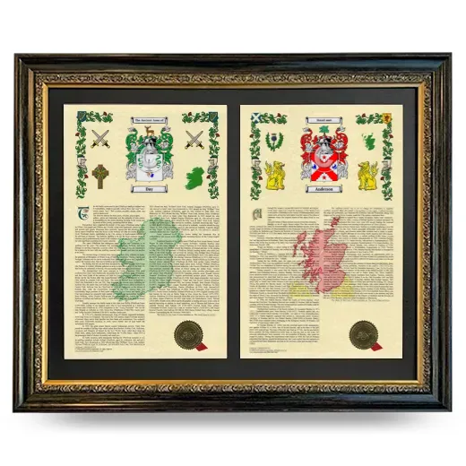 Double Armorial History Framed - Heirloom